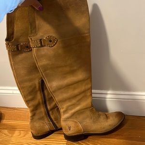 Frye over the knee tan boots - W9.5